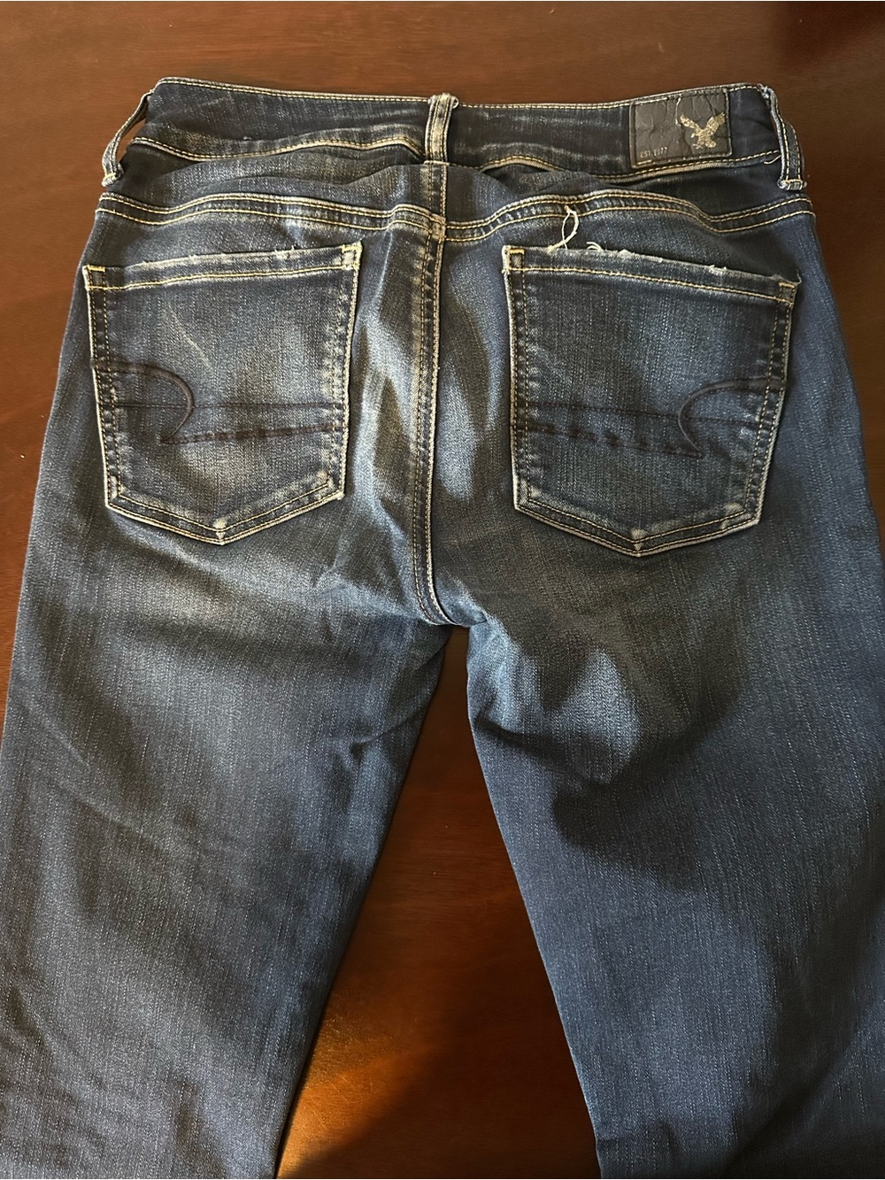 American Eagle Outfitters Women's Skinny Jeans in Dark Blue Wash